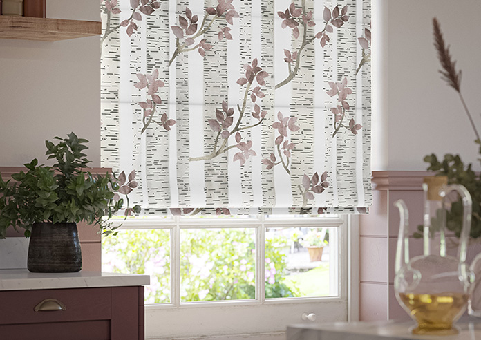 Birch Tree Velvet, Plum - Roman Blind - Image 5